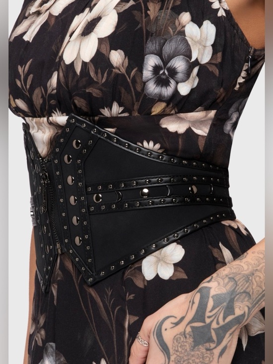 Killstar Black Studded Waist Belt Corset Belt NWT main image 5
